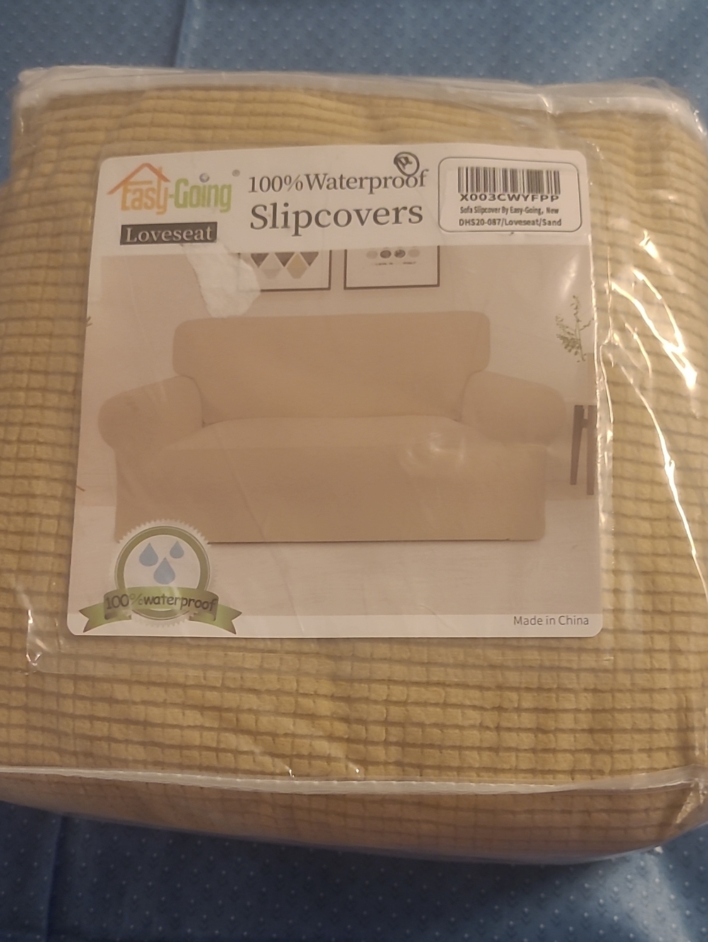 Waterproof Loveseat Slipcover in Sand
